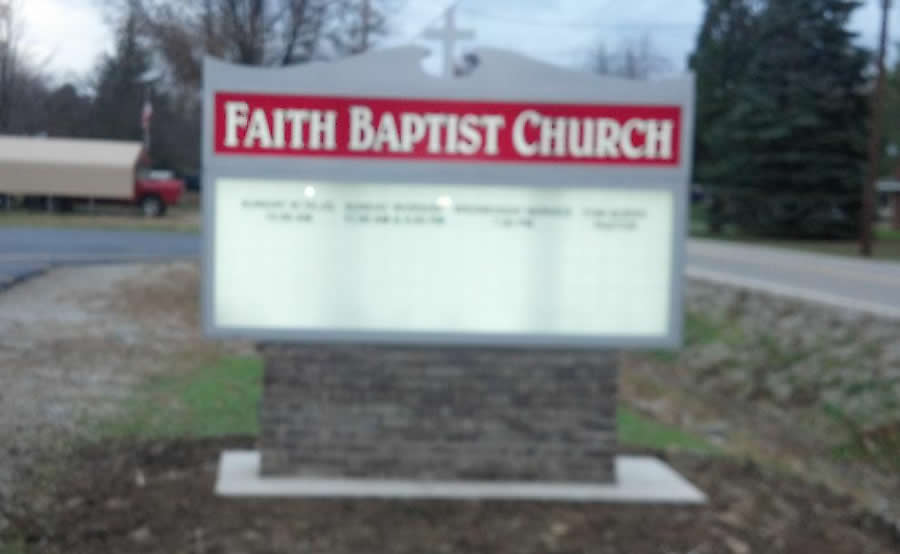 Faith Baptist Church Sign by Max Graphix, Barboursville, WV