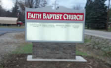 Faith Baptist Church sign